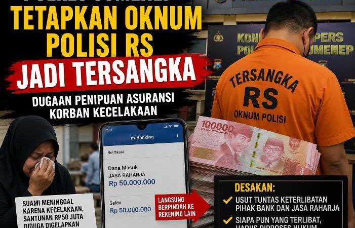 Polres Sumenep Tetapkan Oknum Polisi RS Tersangka Dugaan Penipuan Santunan Jasa Raharja